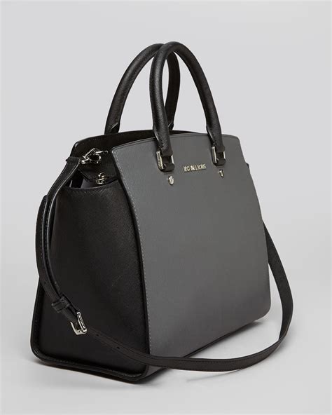 michael kors selma tote blue|michael kors selma medium black.